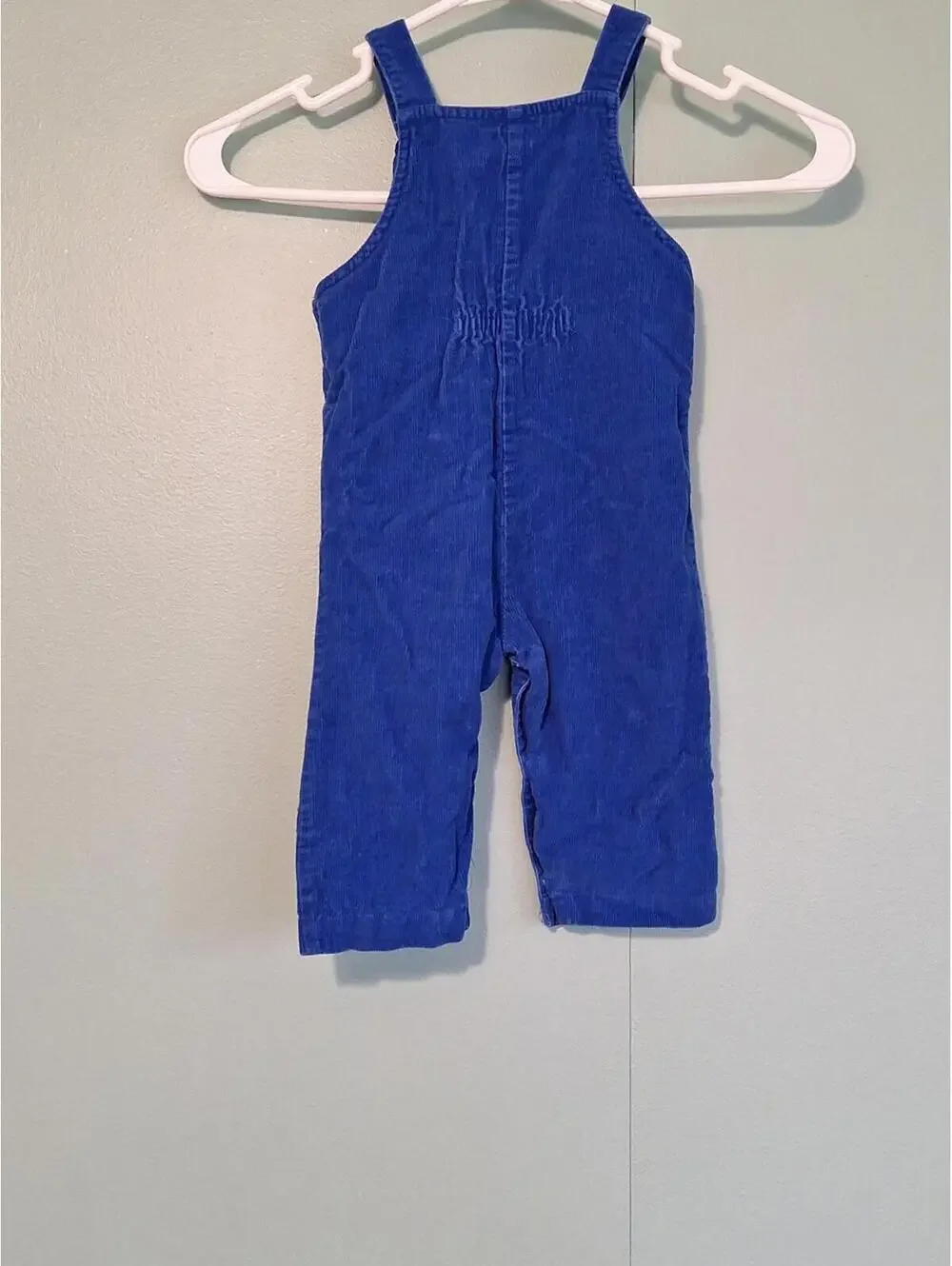 Vintage 100% Cotton Blue Corduroy Overall Workout Baby Size 12m